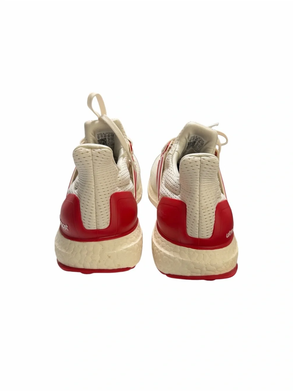 Adidas Ultra Boost 1.0 Sneakers Cream and Red Accents Size 12